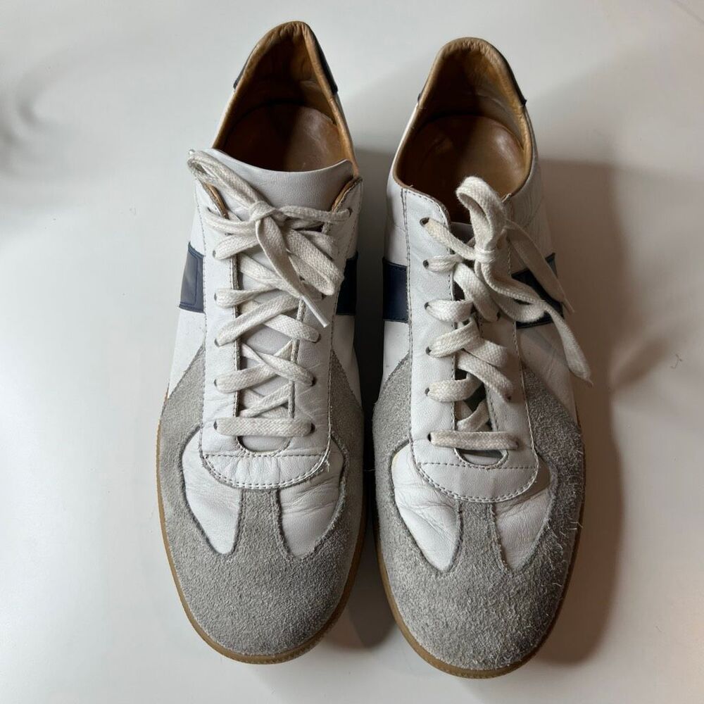Beckett Simonon Morgen sneakers featuring a distinctive gray suede toe cap
